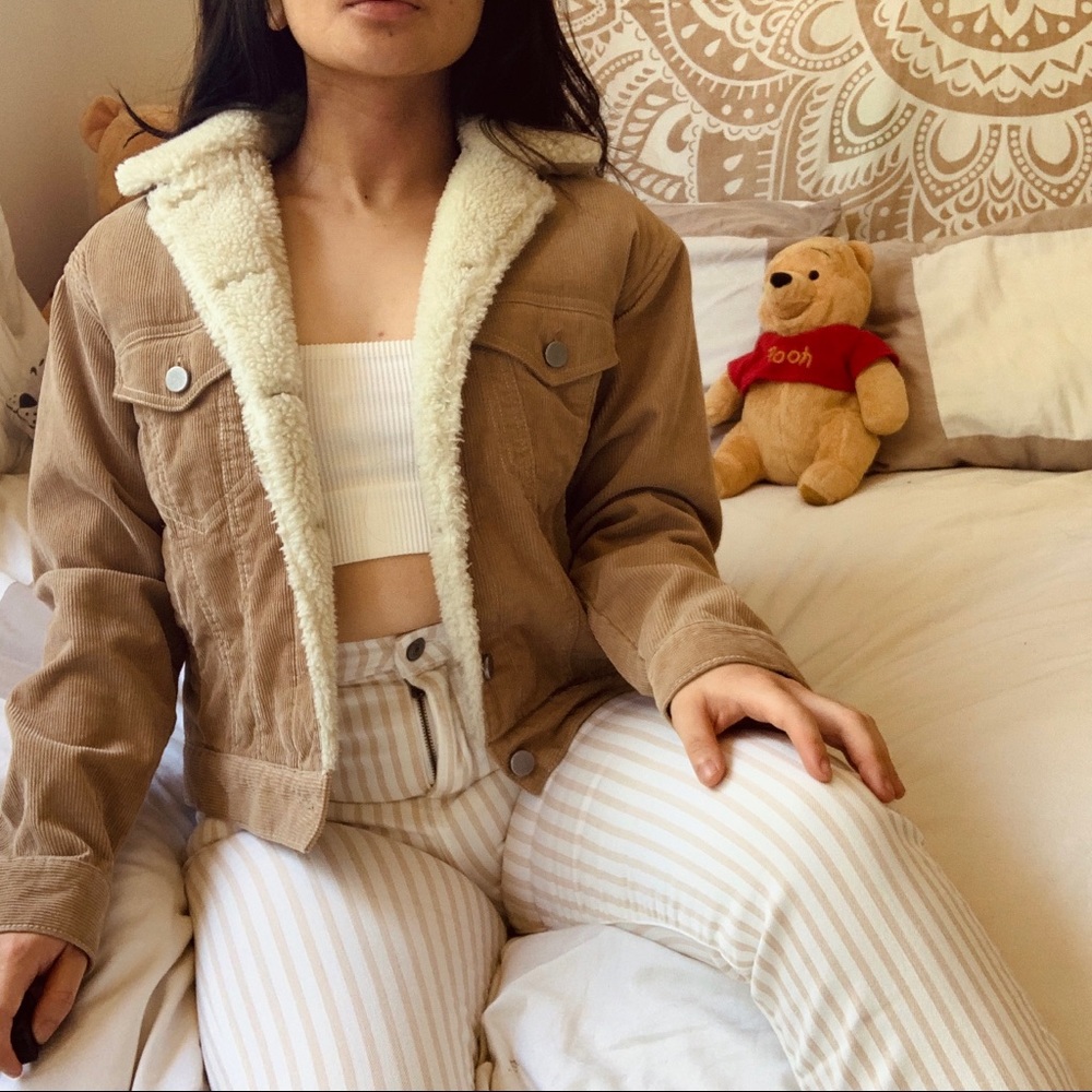 ASOS Corduroy Fleece Collar Jacket